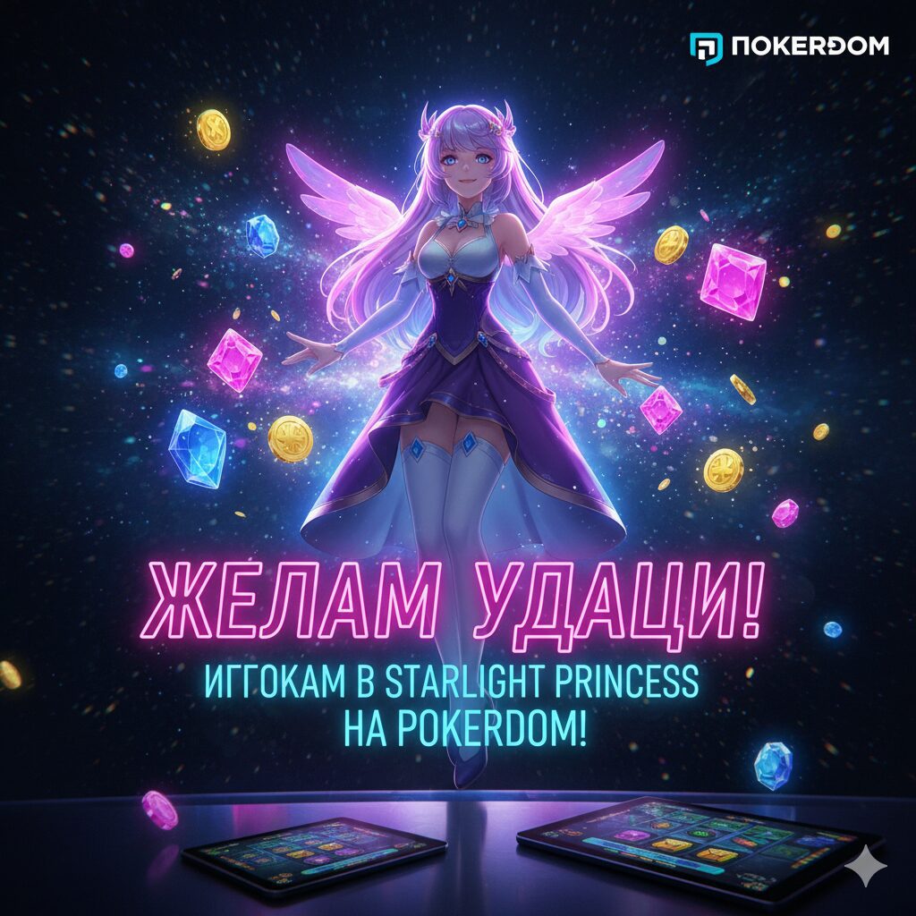 Wishing good luck to Starlight Princess players on the Pokerdom platform