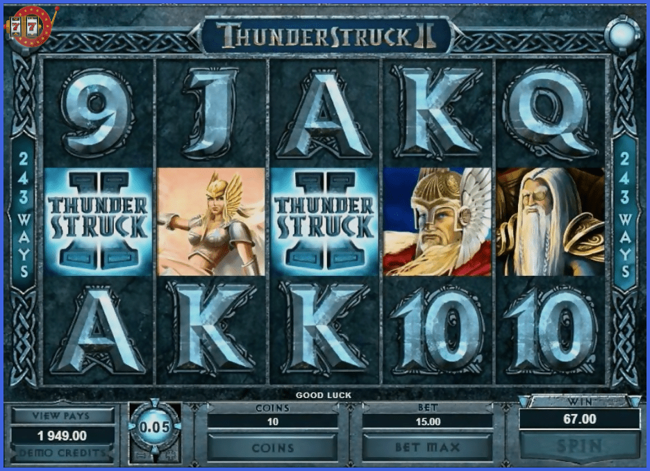 Characters of Norse gods in the Thunderstruck II game