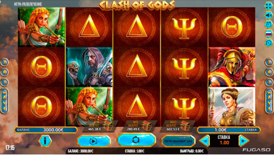 Clash of Gods slot mashinasi: mistik belgi va progressiv jackpot
