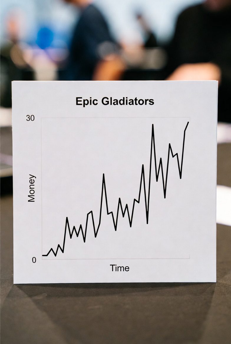Epic Gladiators-тағы банкролды басқару кестесі