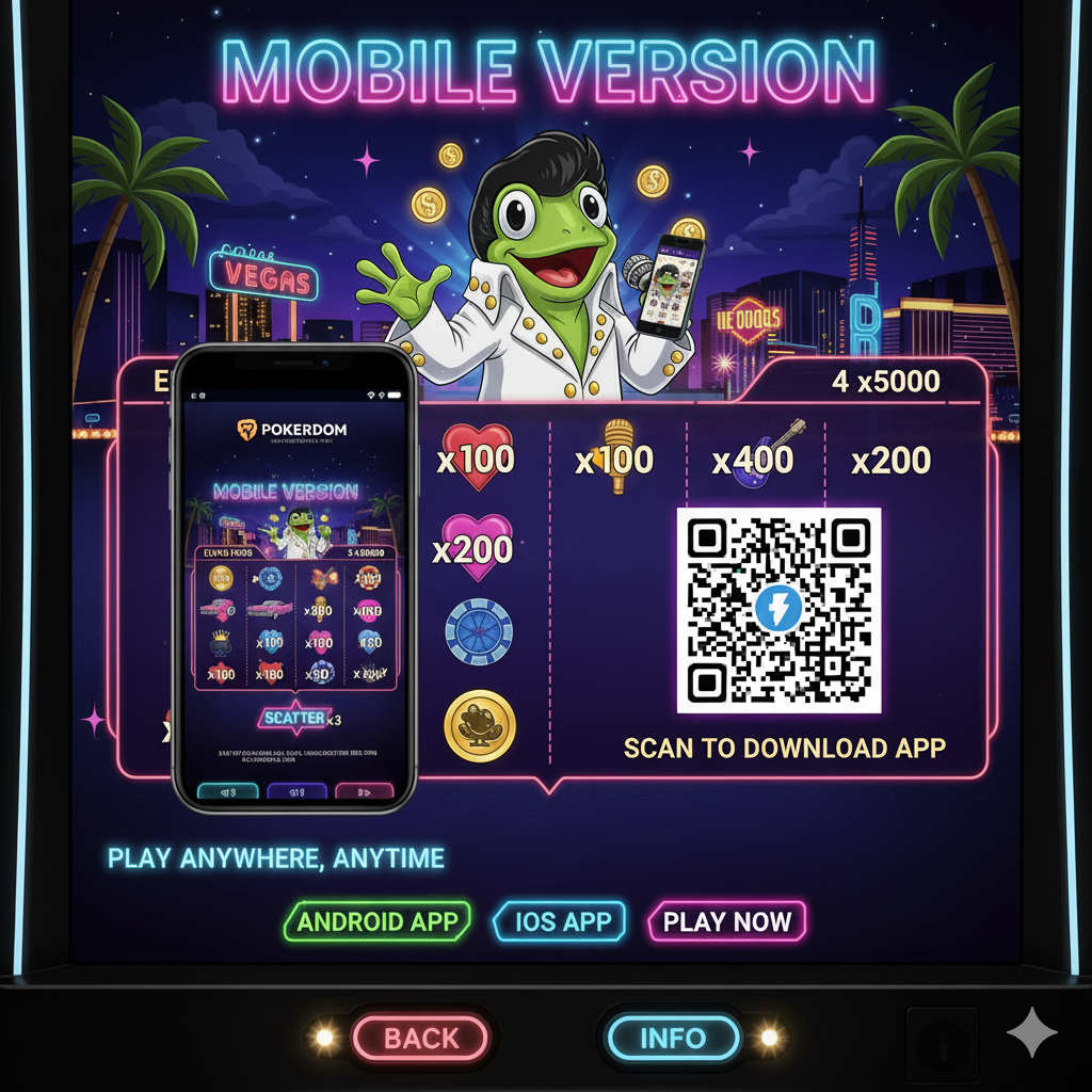 Mobile version of Elvis Frog in Vegas slot at Pokerdom