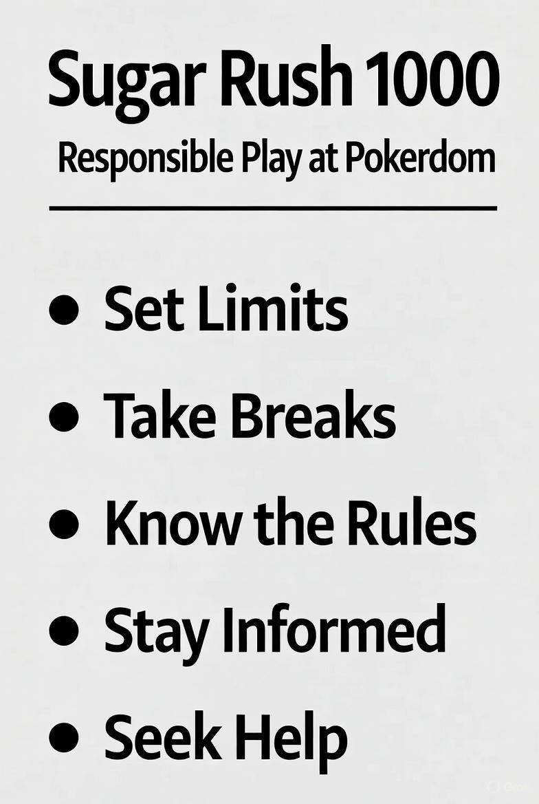 Играйте в Sugar Rush 1000 ответственно в Pokerdom