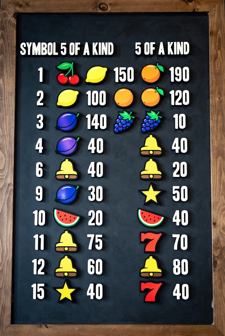Fire in the Hole xBomb Payout Table and Symbols