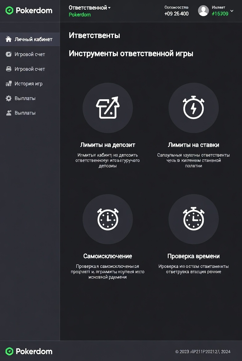 Инструменты ответственной игры в личном кабинете