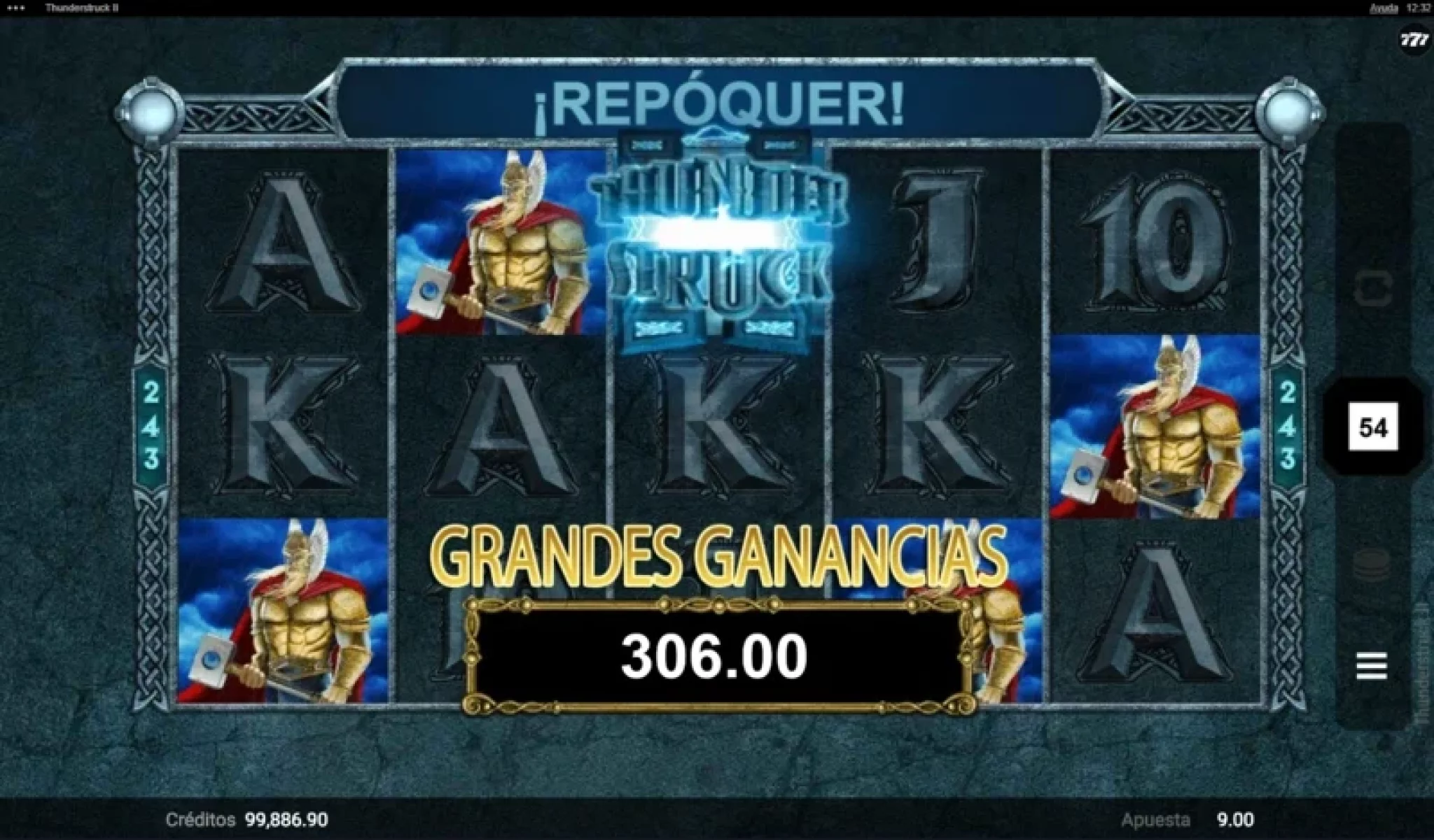 Thunderstruck II uchun bankrollni boshqarish sxemasi