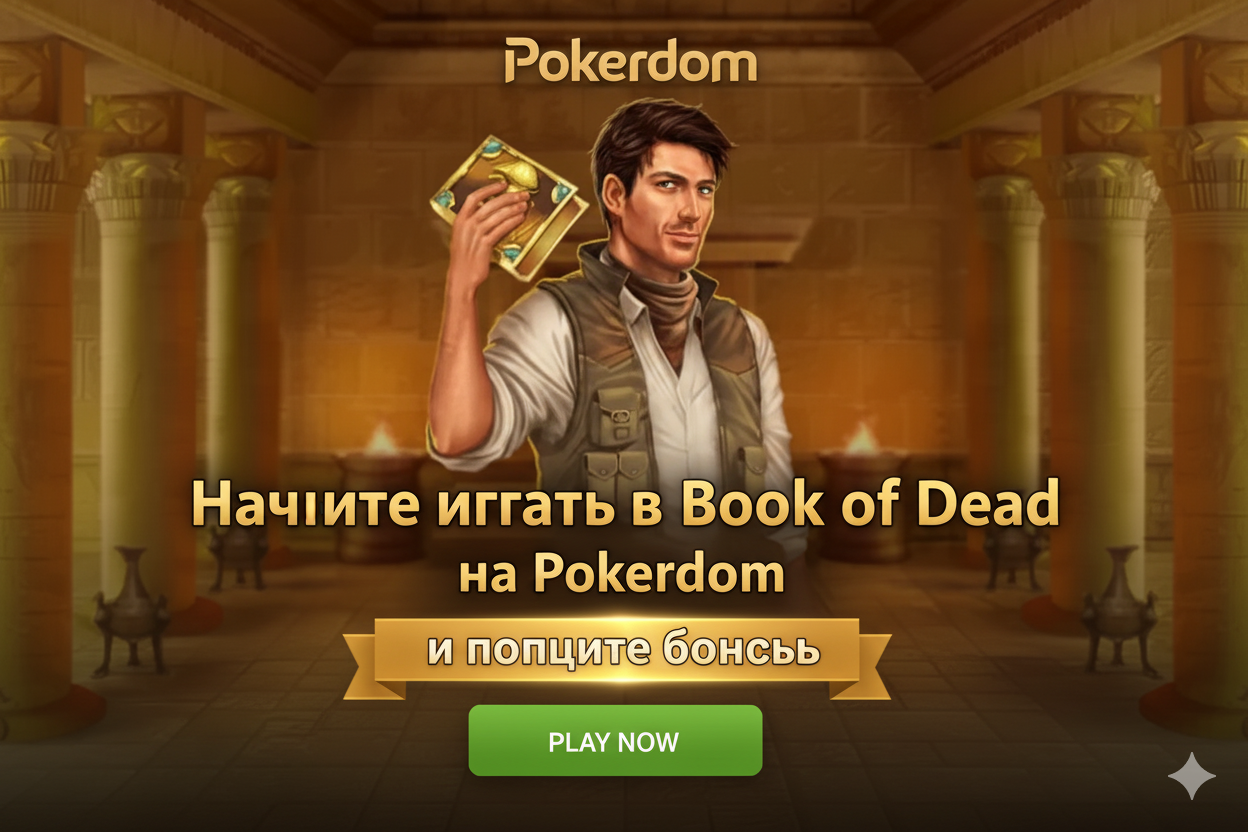 Начните играть в Book of Dead на Pokerdom и получите бонусы