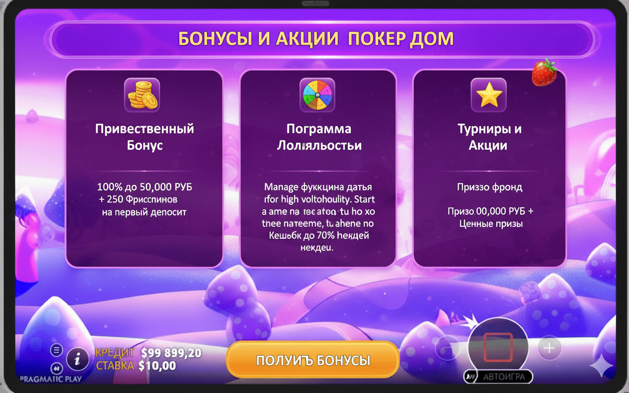Pokerdom bonuslari va aksiyalari