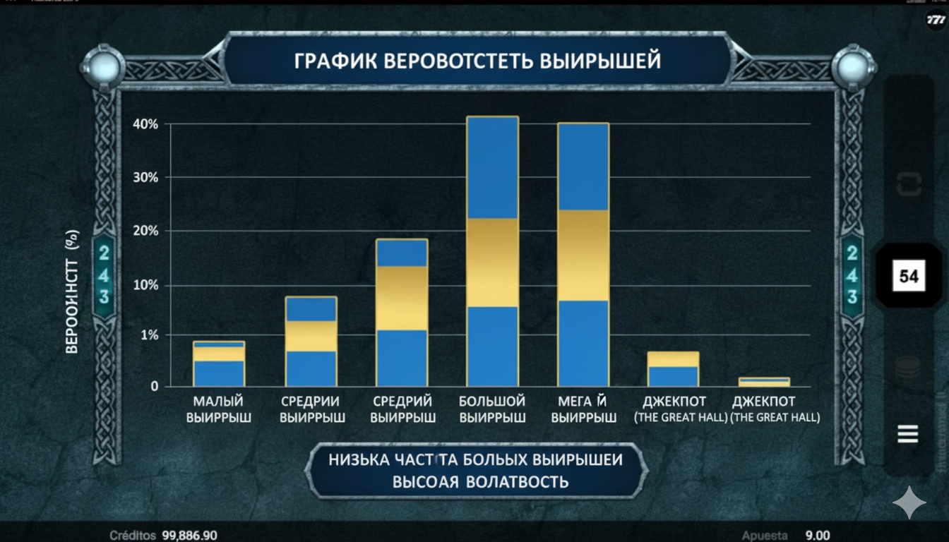 Thunderstruck II dagi yutuq ehtimolliklarining taqsimot grafigi