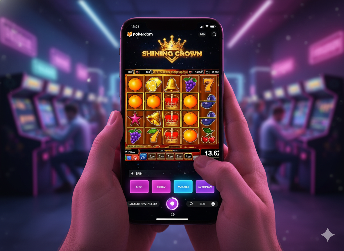 Мобильная версия слота Shining Crown в Pokerdom