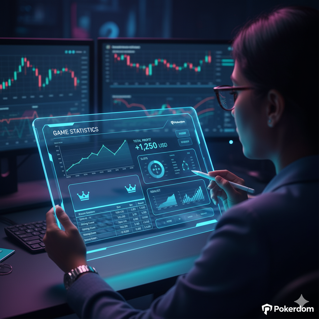 Интерфейс статистики игр в Pokerdom