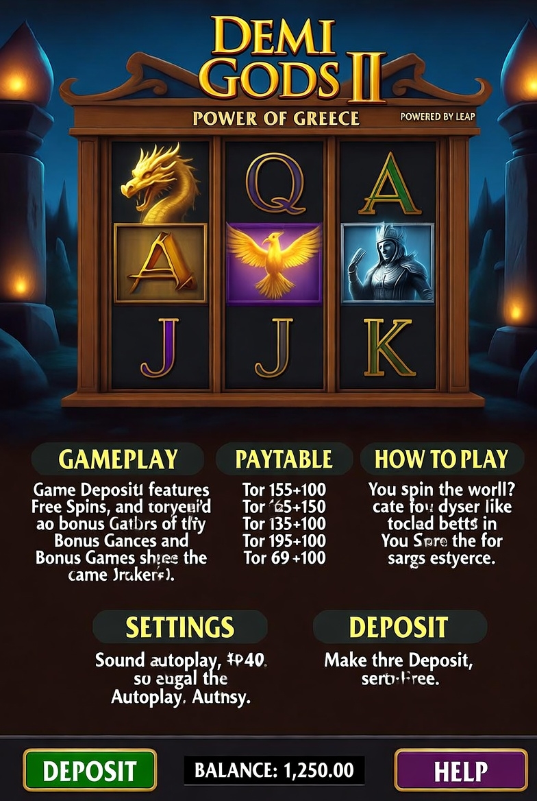 Иллюстрация часто задаваемых вопросов по слоту Demi Gods II