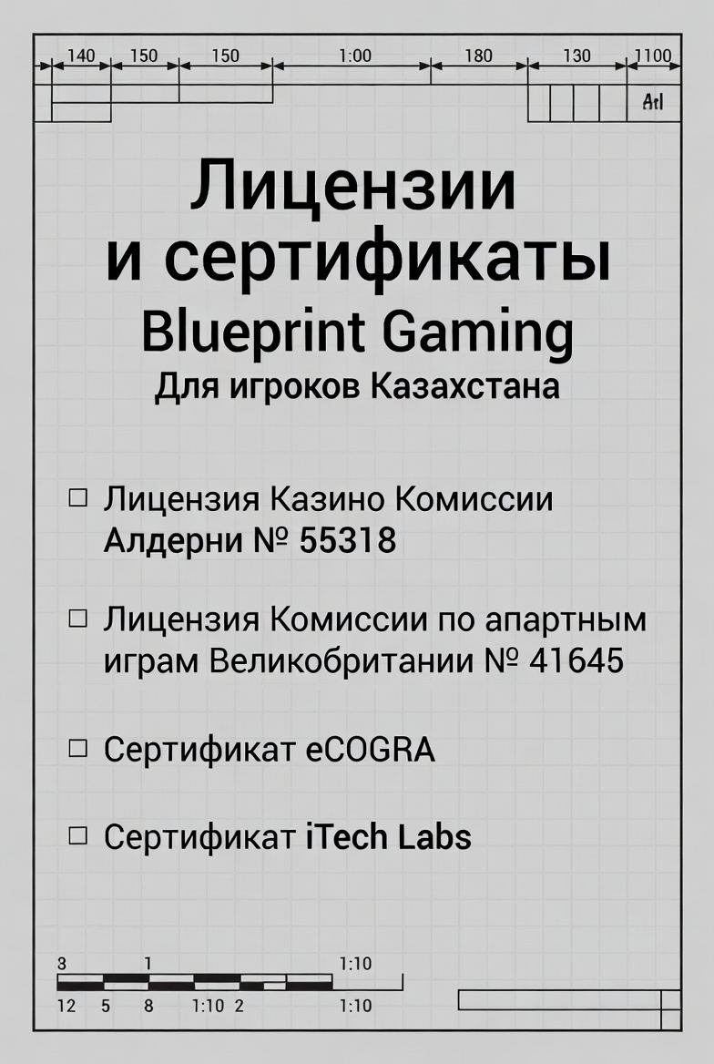 Лицензии и сертификаты Blueprint Gaming для игроков Казахстана