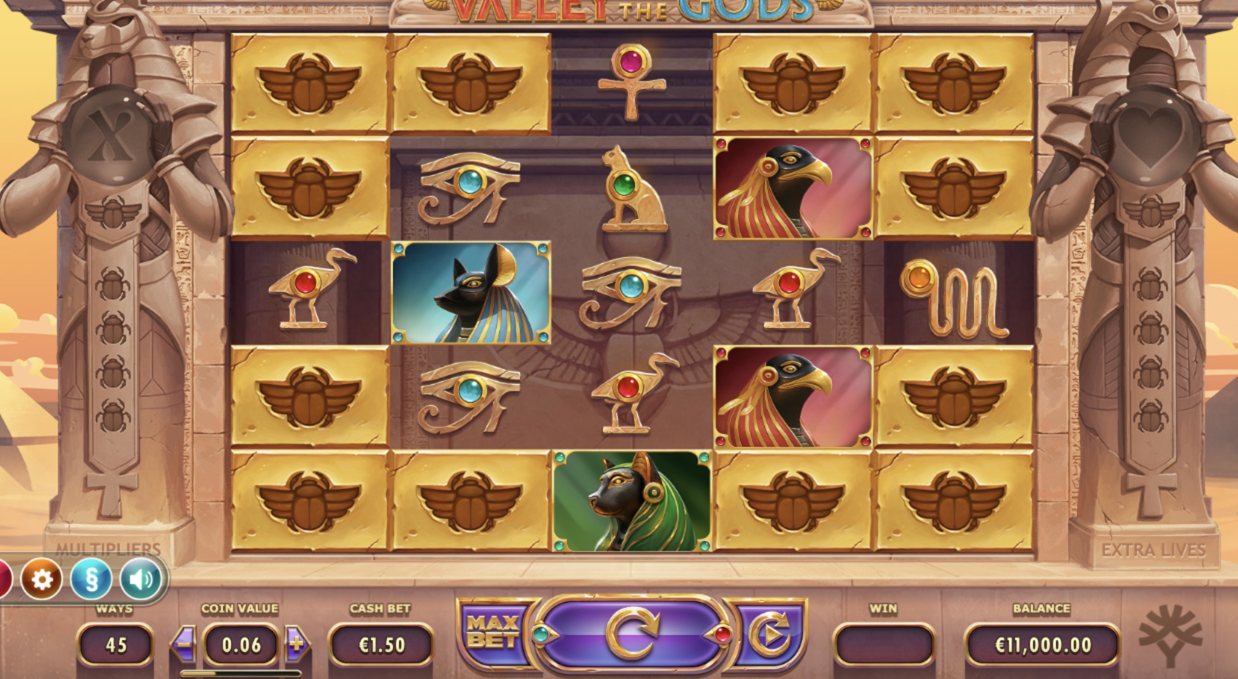 Re-Spins mechanics in Valley of the Gods Pokerdom